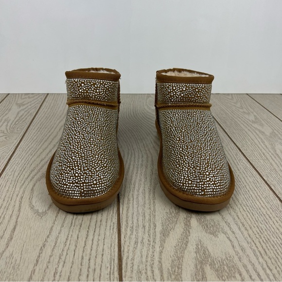 I.N.C. International Concepts Ariee Mini Cold Weather Booties 10M Tan Bling $60 - Picture 2 of 8